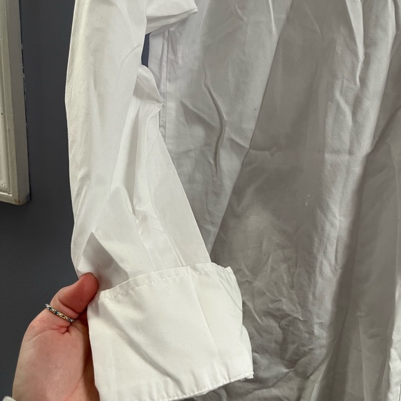 White oversized abercrombie button up top - Picture 8 of 10